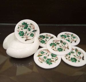 1-14.jpg Marble Inlay Coasters: Elevate Your Home Décor with Timeless Craftsmanship