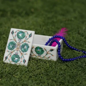 1-211.webp Malachite Inlay White Marble Jewelry Box Gifts For Her