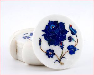 2-18.jpg Protective Marble Inlay Coaster Set for Furniture & Drinks