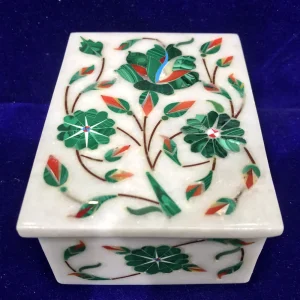 3-19.webp Exquisite Marble Inlay Jewelry Box For Showcases