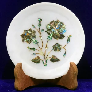 3-30.webp Abalone Shell Inlaid Marble Plate Elegance for Your Home