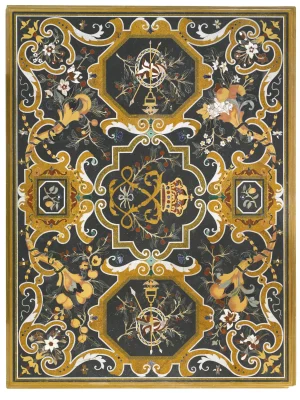 5-1-3.webp Luxury Italian Design Black Marble Inlay Dining Table