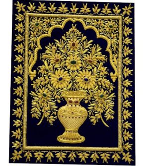 IMG_2369.jpg Zardozi Work Wall Hanging Jewel Embroidery Carpet