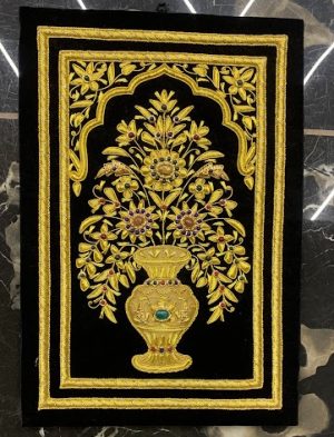 1X1.5 Feet Zardozi Art Wall Hanging Tapestry