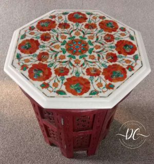 TT0-11-12.jpg Exquisite Handcrafted Marble Inlay Side Table – Elevate Your Home’s Elegance