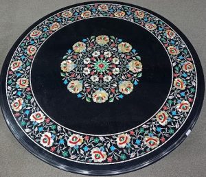 oplus_32 Round Black Marble Inlay Table Best Center Piece For Home