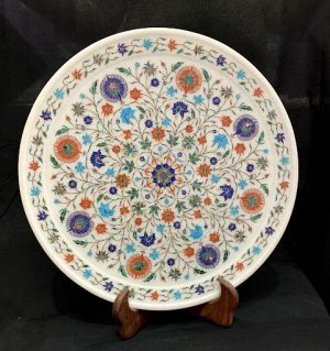 b-9.jpg Master Piece White Marble Inlay Plate - The Luxury Piece For Home