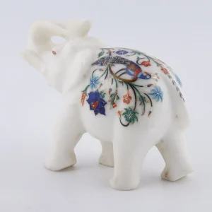 bbb.webp Decorative Peacock Design Marble Inlay Elephant Sculpture – Handcrafted Souvenir Master Piece