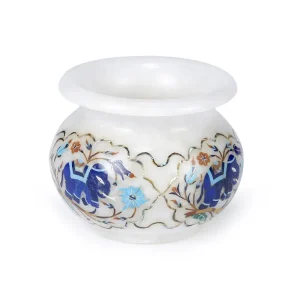 White Marble Inlay Flower Pot| Pitcher & Votives