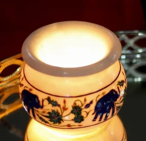 marble-inlay-pot-2.webp White Marble Inlay Flower Pot| Pitcher & Votives
